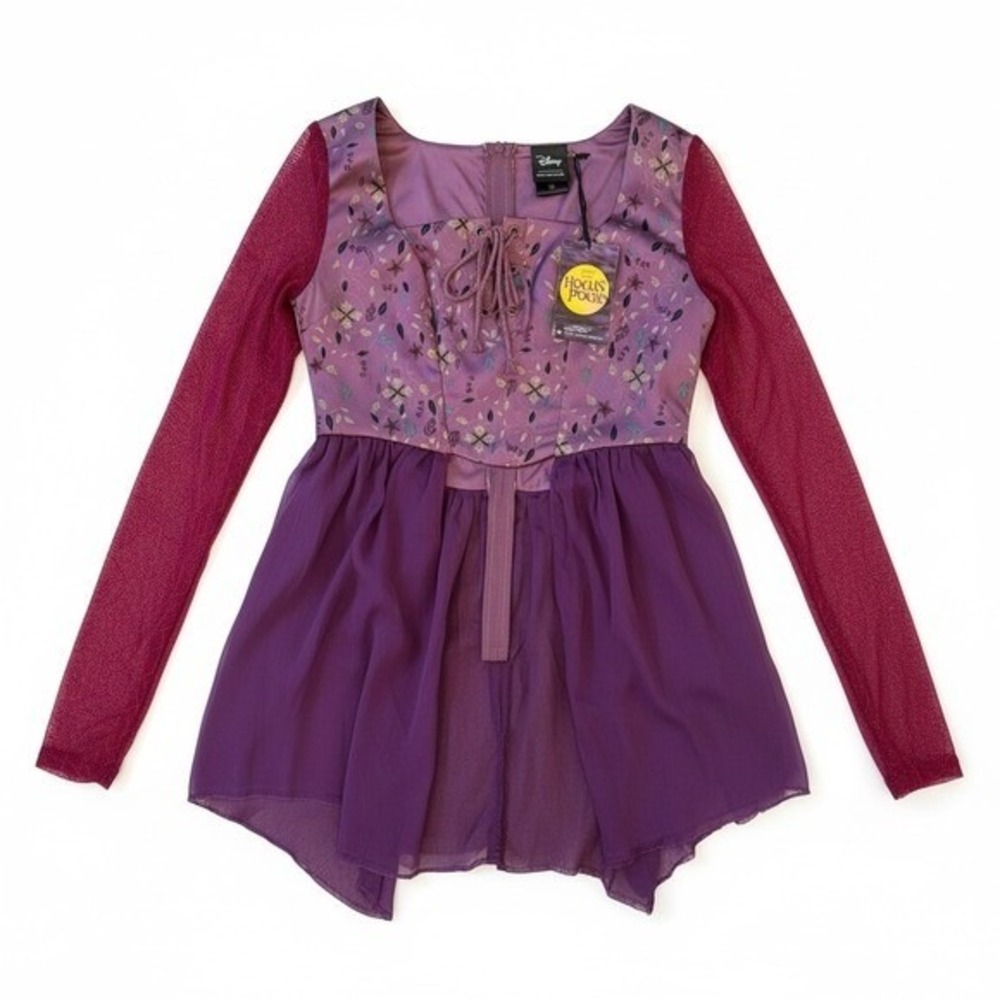 Her Universe Disney Hocus Pocus Sarah Peplum Long Sleeve Top Large